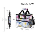 thumbnail image 3 of FORMRS Insulated Cooler Bag 24 Cans Capacity Soft Leakproof Lunch Box with Side Pockets, Retro Simple Shapes, 3 of 7