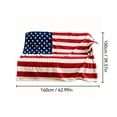 thumbnail image 7 of Clearance! 60"x40" American Flag Throw Blanket, Red White & Blue, Soft Microfiber Sherpa Fleece Reversible 4th of July Decoration 250 Anniversary Decorations (A), 7 of 7