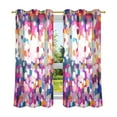 thumbnail image 6 of Yayeee Window Curtains Set of 2 for Living Room Light Filtering 63"x42", Purple Colorful Circles, 6 of 7