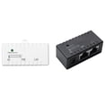 thumbnail image 1 of 2 Pcs Poe Splitter Injector Rj45 Dc 5.5mm X 2.1mm Input Passive Poe Injector Splitter Adapter Connector, White & Black,2 * POE separator,white & black, 1 of 8