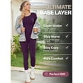 thumbnail image 6 of DAKIMOE Womens Thermal Underwear Sets Long Johns with Fleece Lined for Women Long Sleeve Shirt Crewneck Base Layer Pajama Top and Leggings Set for Women Cold Weather S-XL, 6 of 8