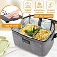 thumbnail image 4 of Aotto Portable Oven, 12V, 24V, 110V Portable Food Warmer, Mini Personal Microwave Heated Lunch Box for Work Reheating and Cooking Meals in Truck, Vehicle, Travel, Camping, Picnic, Gray, 4 of 8