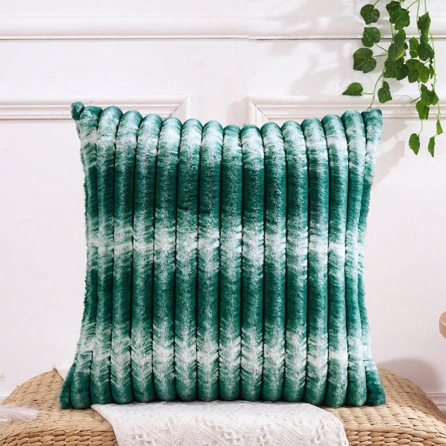 Funda de almohada cuadrada de 50 cm | Funda de cojín decorativa de poliéster para sofá y dormitorio | Colores: azul, rosa, gris, caqui y verde