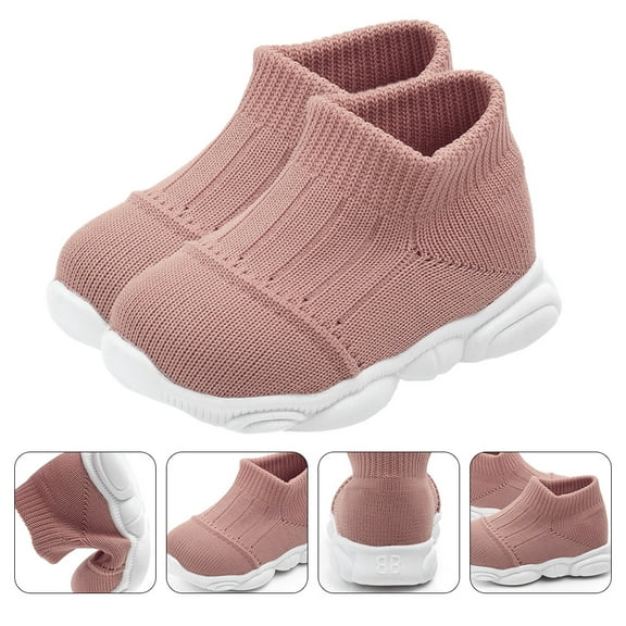 ROSENICE Ergonomic Baby Shoe Pink Cloth Comfortable Woven Shoes for Infants 5US