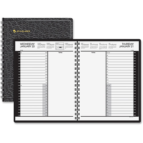 At-A-Glance Professional 24 Hour Daily Appointment Book - Walmart.com