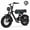 Black & Blue, variant on Blaze Retro Electric Bike for Adults, 16"x4.0 Fat Tire Vintage E‑Bicycle, 500W Hub Motor 25MPH(Peak 1200W), 48V 10.4Ah Removable Battery, Dual Shock Absorption,Blue