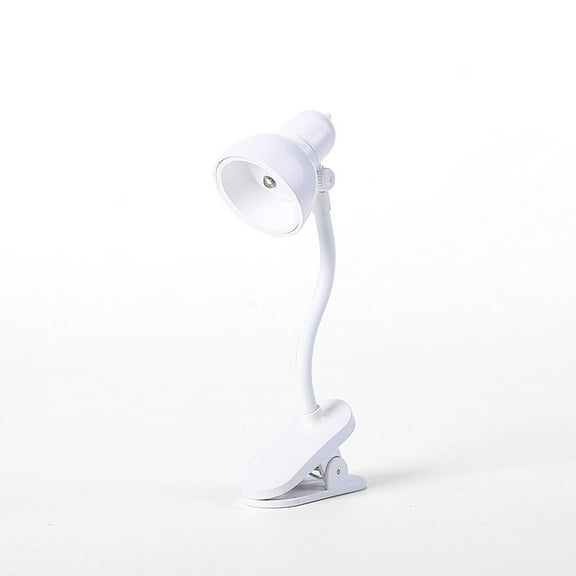 Naiovety Luz de lectura con Clip ajustable, lámpara de de escritorio portátil para acampar con batería, abrazadera portátil para acampar con Iluminación y accesorios Blanco NO2
