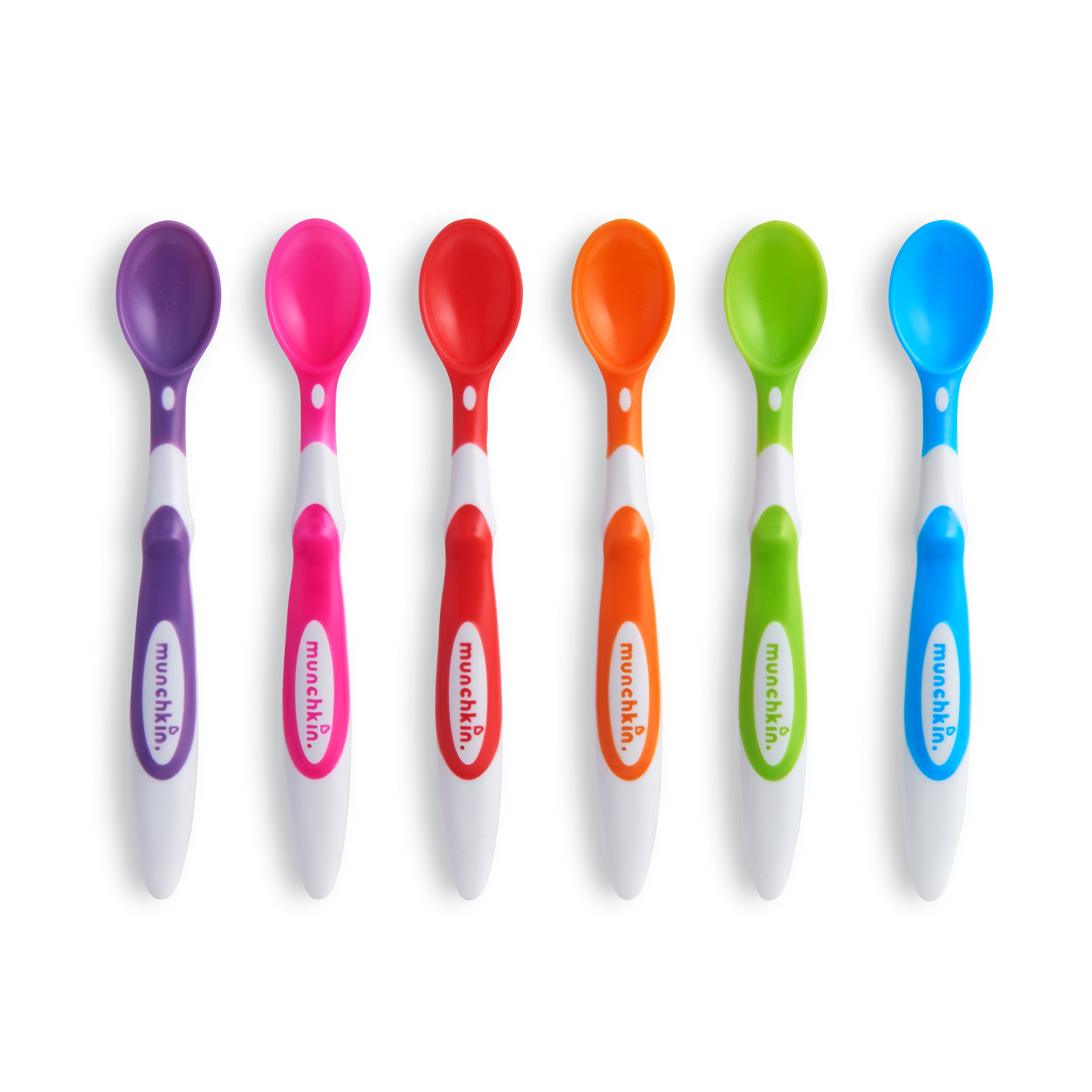 Munchkin Soft-Tip Infant Spoons, BPA-Free, Multi-Color, 6 Pack