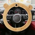 thumbnail image 4 of Visland Steering Wheel Case Cartoon Bear Design Non-slip Plush Protective Car Steering Cover for Women, 4 of 8