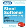 Rugby Stool Softener Softgels, 100 mg, 1000 Count