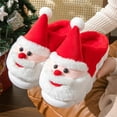 thumbnail image 4 of Taqqpue Slippers for Women Indoor Christmas Santa House Slippers Casual Print Winter Warm Shoes Secret Santa Gift, 4 of 7