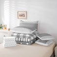 thumbnail image 6 of Manfei Modern Checkered 7pcs Queen Bedding,Minimalist Polka Dot Bedding Comforter Set Queen,Gray,Reversible, 6 of 7