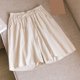 thumbnail image 3 of Pantalones anchos transpirables de estilo informal para mujer: corte holgado, cintura alta, mezcla de algodón y lino, versátiles para primavera/verano/otoño, tallas M-XXXL., 3 of 3