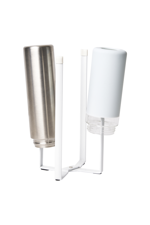 Collapsible Bottle Dryer, White, Steel, Water Resistant, No Assembly