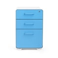 thumbnail image 6 of Poppin White + Pool Blue Stow 3-Drawer Vertical File Cabinet With Lock, 6 of 6