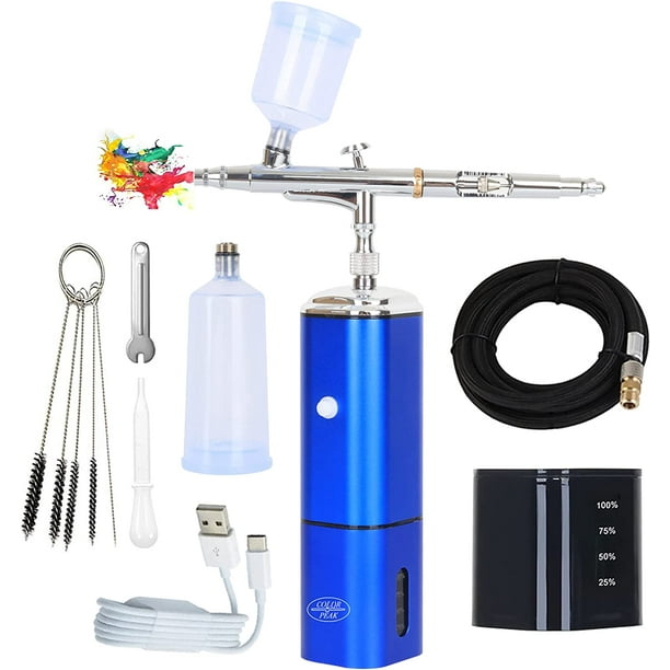 Airbrush Kit with Compressor Cordless Dual Action Airbrush Set