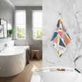 thumbnail image 2 of Yayeee 100% Cotton Hand Towels for Bathroom 16" x 28" Soft Absorbent Kitchen Towel, Red Triangles, 2 of 7