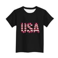 thumbnail image 2 of FAHXNVB 4th of July T Shirts for Boys Short Sleeve Crew Neck Patriotic Summer Tees Tops Lightweight Kids Shirts 3-15 Years, 2 of 4