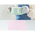 thumbnail image 5 of REGALWOVEN Placemat Set of 6 Silicone Placemats for Kitchen Dining Table Decor, Washable Table Placemats Wipeable Table Mat Pink 15*12in, 5 of 7