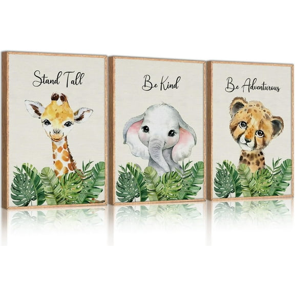 JANS.NO1 Sage Green Canvas Prints Wall Art Set, Abstract Botanical Boho Wall Decor, Minimalist Geometric Line Leaf Canvas Artwork for Living Room, Bedroom, Dining Room, Office