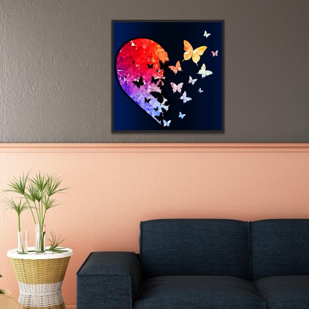 5D bricolaje taladro completo diamante pintura mariposa corazón punto de cruz bordado Likrtyny decoración de arte