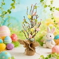 thumbnail image 1 of Plastic Potted Plants Easter Egg Tree with Lights Potted Plants Holiday Decorations(1Pcs) Rkxzt, 1 of 6