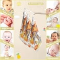 thumbnail image 3 of SKYSONIC 5 PCS Cute Pumpkin House Baby Muslin Washcloths, Watercolor Autumn Face Towel Burp Cloths Ultrasoft Absorbent Cotton Bath Wipes Towels for Newborn Boys Girls, 3 of 7