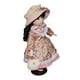 thumbnail image 3 of Muñeca de cerámica de mujer con sombrero rústica hermosa muñeca princesa coleccionable 11.81'' Rosa, 3 of 9