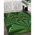 thumbnail image 2 of Ahgly Company Indoor Rectangle Patterned Dark Lime Green Area Rugs, 2' x 5', 2 of 6