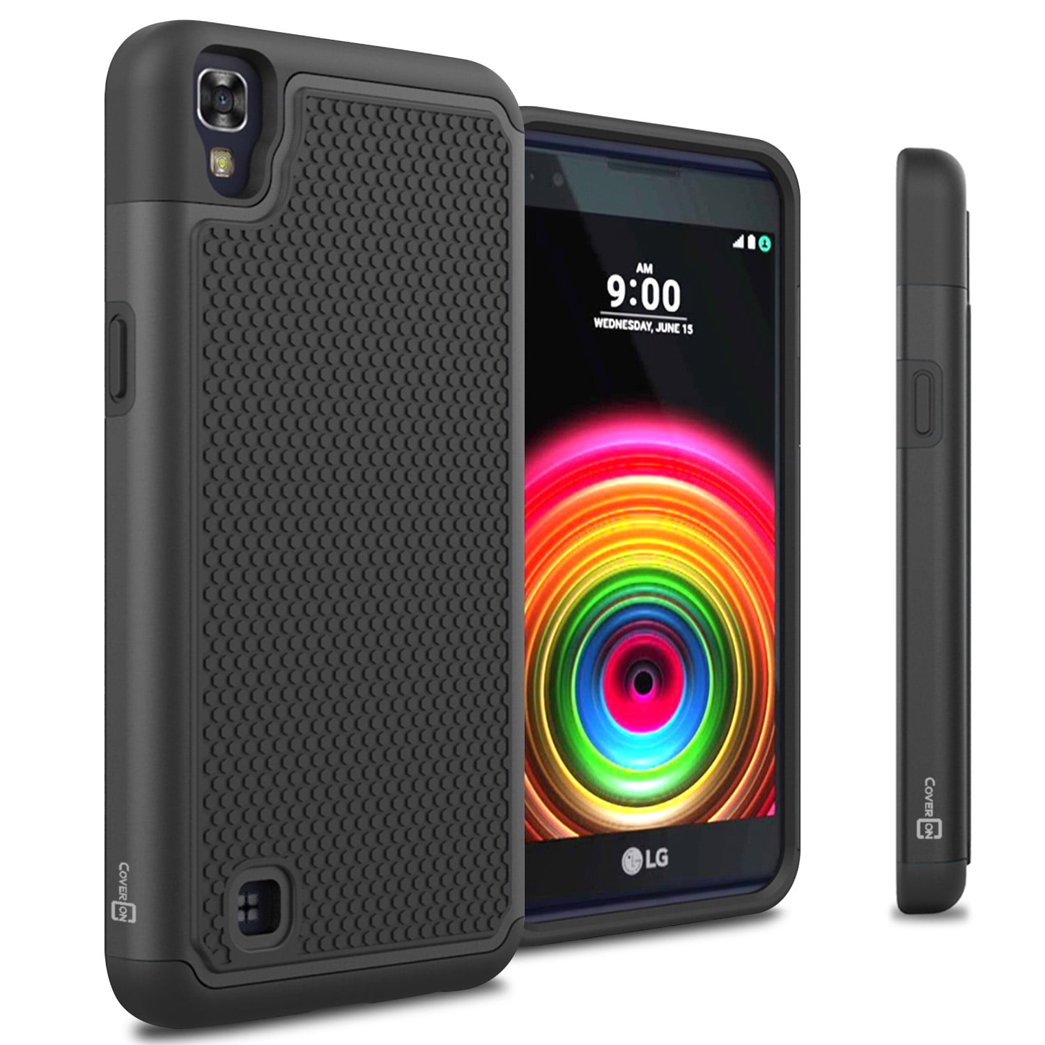 CoverON LG X Power Case, HexaGuard Series Hard Phone Cover