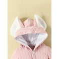 thumbnail image 4 of Infant Baby Boys Girls Jumpsuit, Long Sleeve Ears Hooded Button Closure Fall Romper, 4 of 8