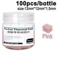 thumbnail image 1 of 100PCS Insulating Silicone Pads M.2 SSD NVMe NGFF Thermal Pad for PC Laptop Motherboard PS5 Heatsink/GPU/CPU/LED Graphics Card.. Pink, 1 of 6