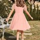 thumbnail image 4 of Vestido Largo Casual Vestido Casual de Polka de Moda para Niños con Falda de la Princesa de Manga Corta de Malla Y Falda de Gasa de Malla Vestido de la Princesa Del Bebé, 4 of 6