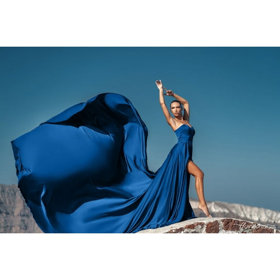 Long Flying Dresses Photoshoot Dress | Flowy Dress | Satin Dress | Long Flying Dress | Flying Dress for Photoshoot| Long Train Dress |Women's Handmade Flying Dresses