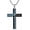 02-Cross, variant on Turquoise Cross Necklace for Women, 925 Sterling Silver Cross Pendant Leaf Necklace, Religious Faith Amulet Necklaces, Western Christian Protection Turquoise Jewelry Gift