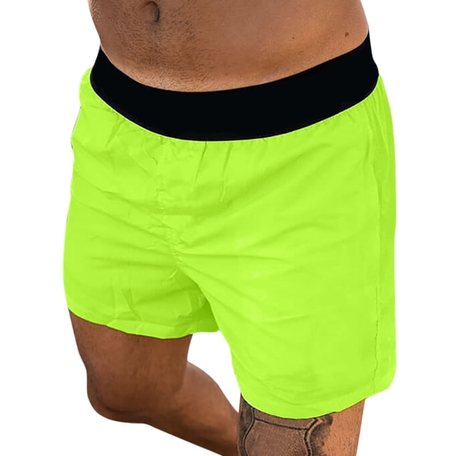 Aayomet Running Shorts for Men Solid Short Pant Elastic Waist Short Pant Pocket Short (Green, XXL)