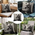thumbnail image 6 of Funny Animal Throw Pillow Cover Dairy Cow Sitting on Toilet Playing Phone Cotton Linen Cushion Cover Throw Pillow Case with Invisible Zipper for Couch Sofa Bed Chair Car 26x26 Inch, 6 of 9