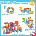 thumbnail image 3 of Pista de Tren Magnetica Flexible DIY Educational Railway System 655 18A 18 piezas STEM USB, 3 of 5