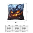 thumbnail image 3 of Halloween Throw Pillow Covers, Halloween Pumpkin Monster B Halloween Decorations Square Pillow Cases with Invisible Zipper for Bed Couch Sofa, Farmhouse Halloween Decor-2 Pack 20x20, 3 of 6