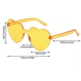 thumbnail image 3 of Ohmyroo Heart Shaped Rimless Sunglasses Transparent Candy Color Frameless Glasses For Outdoor And Daily Fashion Accessory, 3 of 3
