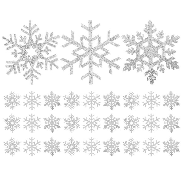 TOYMYTOY 30Pcs Silver Winter Christmas Embroidered Patches for DIY Sewing and Accessories