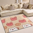 thumbnail image 2 of Cat Mugs and Donuts 80''x58'' Extra Large Plush Memory Foam Rug, Soft, Absorbent, Non Slip, 2 of 7