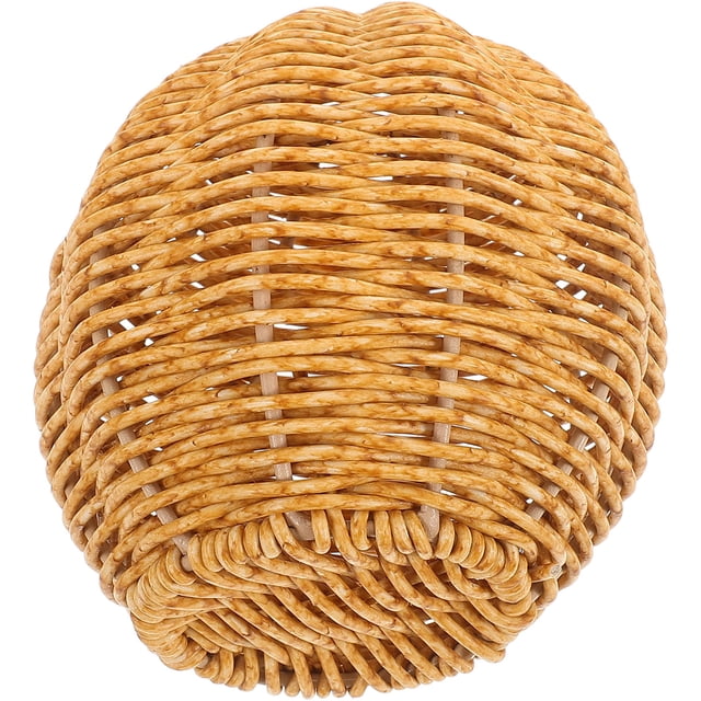 Minkissy Vase De Plástico Tejido Imitación Ratán Para Flores De Oficina