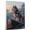 Alaskan Malamute, variant on Irish Wolfhound Cute Dog Climbing Stretched Canvas Size 8x12 – Retro Irish Wolfhound Dog Batter in Action With Climbing for Themed Living Room