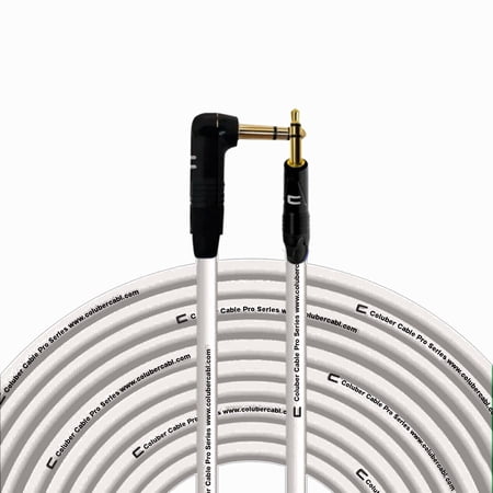 Coluber Cable - Right Angle 1/4" TRS to 3.5 TRS Male - Pro 3-Pin Connector