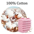 thumbnail image 5 of PiccoCasa 6 Pack Cotton Soft Hand Towels Set for Bathroom 13" x 29" Pink, 5 of 7