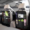 thumbnail image 4 of Organizador de respaldo de asiento de coche bolsa de almacenamiento para asiento trasero de coche de gran capacidad tela Oxford, 4 of 9