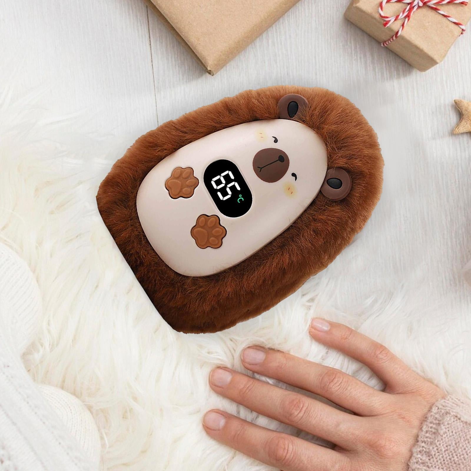 harayaa Electric Hand Warmer Hand Warming Handwarmer USB Rechargeable for Camping Winter Dark Brown