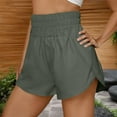 thumbnail image 2 of ZQUUVOU Women's Shorts High Waisted Solid Color Elastic Casual Summer Pant(Gray,2XL), 2 of 8