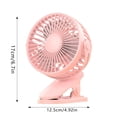 thumbnail image 2 of HDPPNQ Portable Clip on Fan, 360° Rotate Battery Operated Fan, 3 Speed Quiet Mini Personal Desk Fan, USB Rechargeable Clooing Fan for Outdoor Camping Golf Cart Home Office, C, 2 of 6